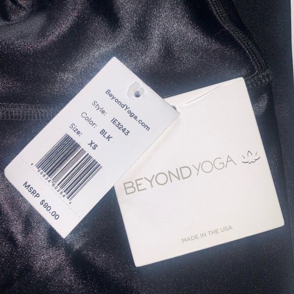 BEYOND‎ YOGA Sportgloss High-Waisted Midi Legging. Black. XS - Picture 8 of 10
